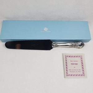 Vintage Cake Pie Server Serving Knife, Web Silver